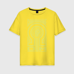 Женская футболка хлопок Oversize Электрическое сопротивление