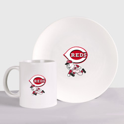 Набор: тарелка + кружка Cincinnati reds - baseball team - talisman