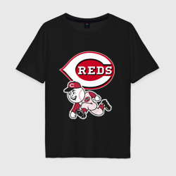 Мужская футболка хлопок Oversize Cincinnati reds - baseball team - talisman