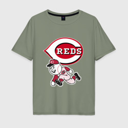 Cincinnati reds - baseball team - talisman – Футболка оверсайз из хлопка с принтом купить со скидкой в -16%