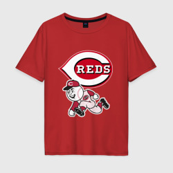 Cincinnati reds - baseball team - talisman – Футболка оверсайз из хлопка с принтом купить со скидкой в -16%