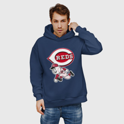 Мужское худи Oversize хлопок Cincinnati reds - baseball team - talisman - фото 2