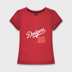 Женская футболка хлопок Slim Los Angeles Dodgers - baseball