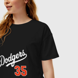 Женская футболка хлопок Oversize Los Angeles Dodgers - baseball - фото 2