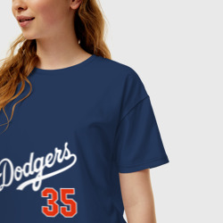 Женская футболка хлопок Oversize Los Angeles Dodgers - baseball - фото 2