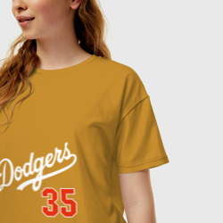 Женская футболка хлопок Oversize Los Angeles Dodgers - baseball - фото 2