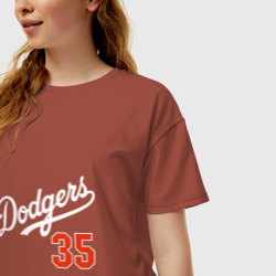 Женская футболка хлопок Oversize Los Angeles Dodgers - baseball - фото 2