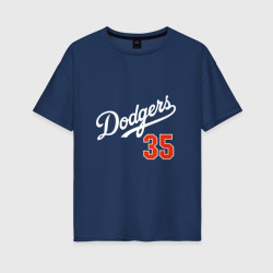 Женская футболка хлопок Oversize Los Angeles Dodgers - baseball