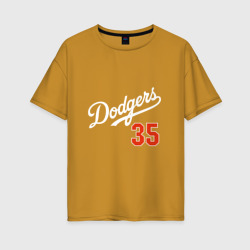 Женская футболка хлопок Oversize Los Angeles Dodgers - baseball