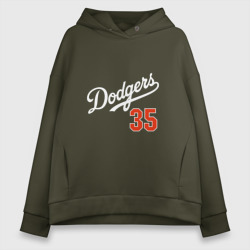 Женское худи Oversize хлопок Los Angeles Dodgers - baseball