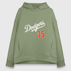 Женское худи Oversize хлопок Los Angeles Dodgers - baseball