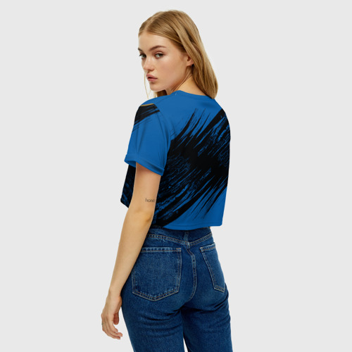 Женская футболка Crop-top 3D Inter, цвет 3D печать - фото 5
