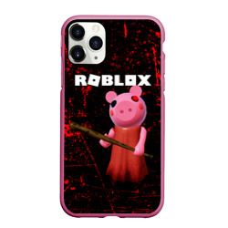 Чехол для iPhone 11 Pro Max матовый Roblox Piggy - Свинка Пигги