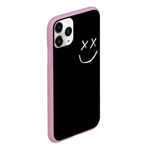 Чехол для iPhone 11 Pro Max матовый Смайлик, цвет розовый - фото 3