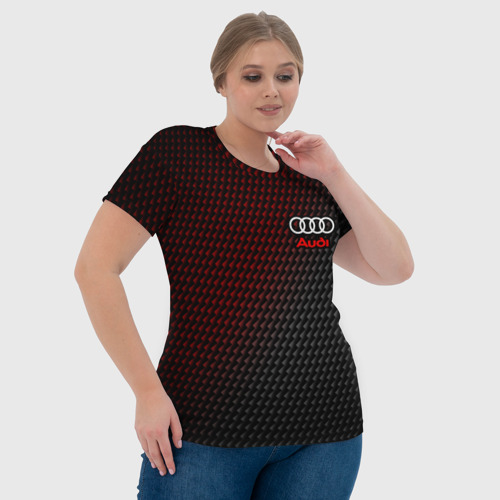 Женская футболка 3D с принтом AUDI / АУДИ, фото #4