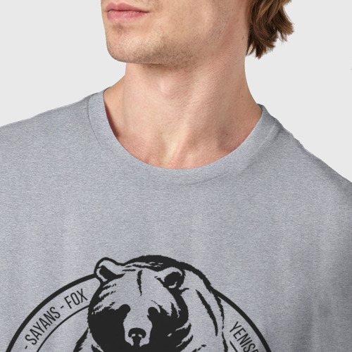 Мужская футболка хлопок Сибирь - Дух России, цвет меланж - фото 6