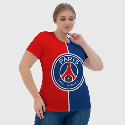 Женская футболка 3D с принтом ФК ПСЖ, фото #4
