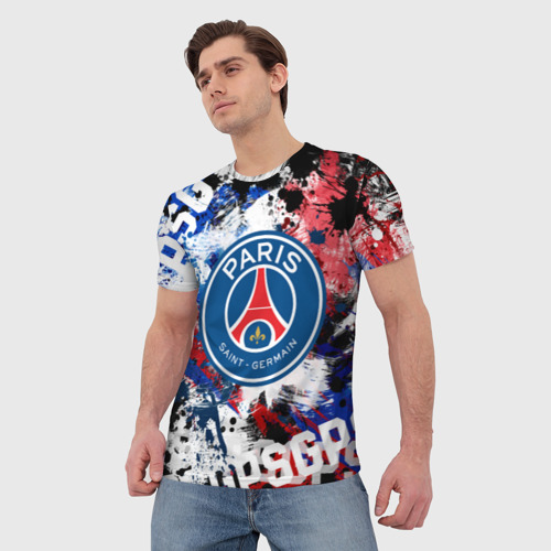 Мужская футболка 3D PSG FC, цвет 3D печать - фото 3