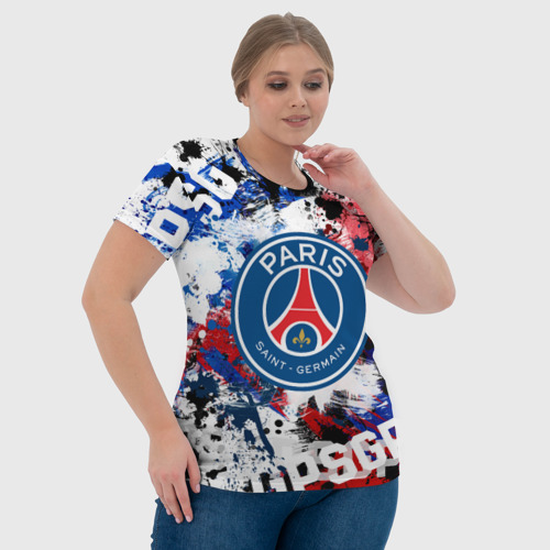Женская футболка 3D PSG FC, цвет 3D печать - фото 6
