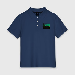 Женское поло хлопок Северное сияние