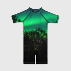 Детский купальный костюм 3D Северное сияние