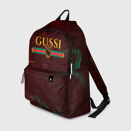 Рюкзак 3D с принтом GUSSI / ГУСИ, вид спереди #2