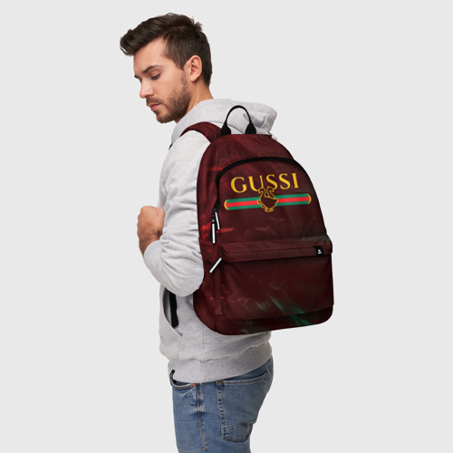 Рюкзак 3D с принтом GUSSI / ГУСИ, фото на моделе #1