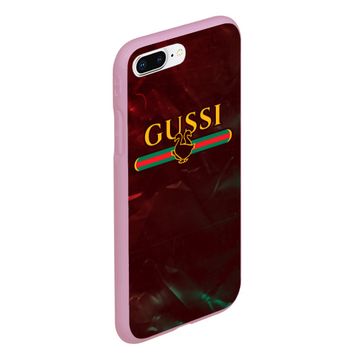 Чехол для iPhone 7Plus/8 Plus матовый Gussi гуси, цвет розовый - фото 3