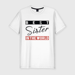 Мужская футболка хлопок Slim Best Sister in the World