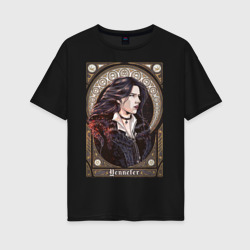 Женская футболка хлопок Oversize The Witcher, Yennefer