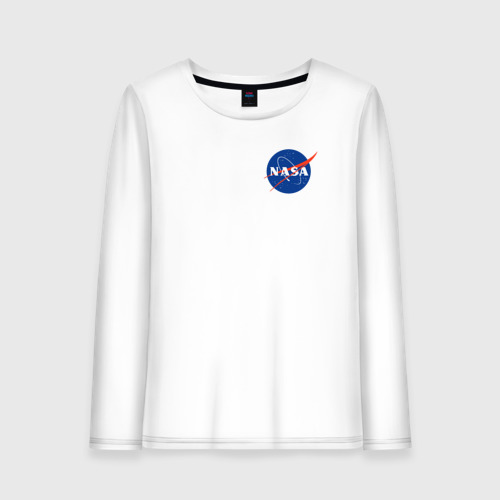 Женский лонгслив хлопок NASA, цвет белый
