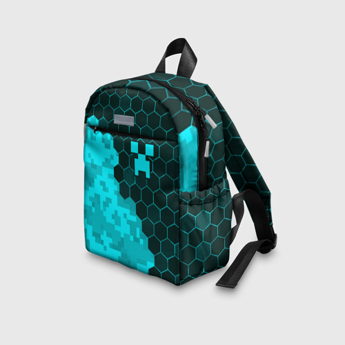 Детский рюкзак 3D с принтом Minecraft Майнкрафт, вид сбоку #3