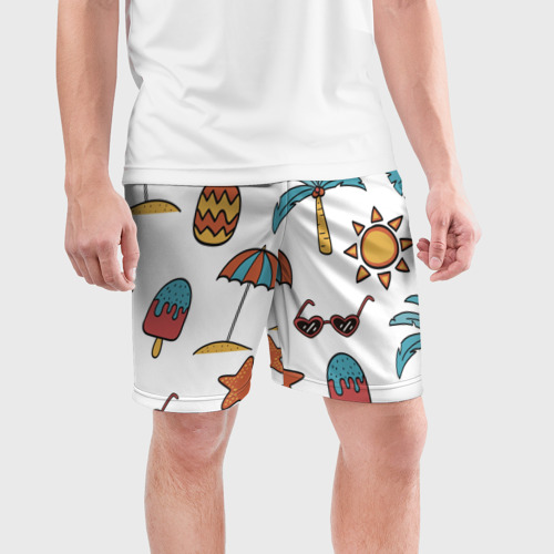 Мужские шорты спортивные Отпуск, цвет 3D печать - фото 3
