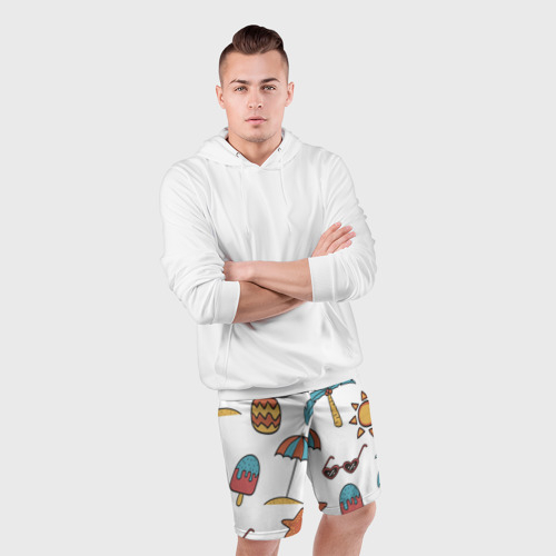Мужские шорты спортивные Отпуск, цвет 3D печать - фото 5