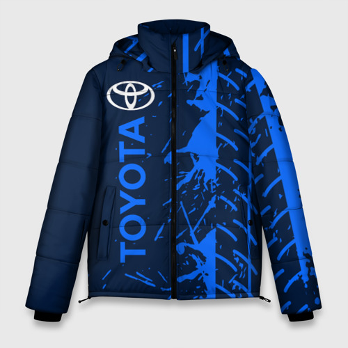 Мужская зимняя куртка 3D Toyota Тойота, цвет черный