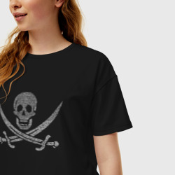 Женская футболка хлопок Oversize Pirate - фото 2