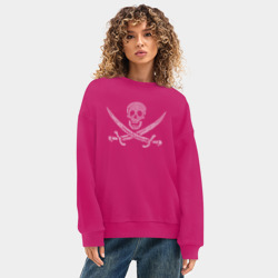 Женский свитшот oversize без начеса хлопок Pirate - фото 2