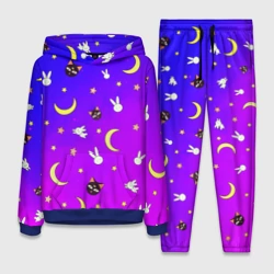 Женский костюм с толстовкой 3D Сэйлор Мун паттерн 