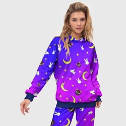Женский костюм с толстовкой 3D Сэйлор Мун паттерн  - фото 2