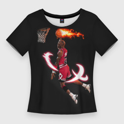 Женская футболка 3D Slim Michael Jordan