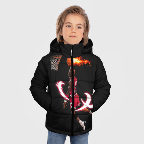 Зимняя куртка для мальчиков 3D Michael Jordan, цвет красный - фото 3