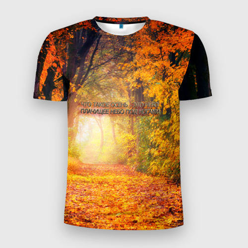 Мужская футболка 3D Slim Что такое осень - это небо, цвет 3D печать