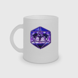 Кружка матовая стеклянная DnD, d20, Dragon, Дракон, ДнД