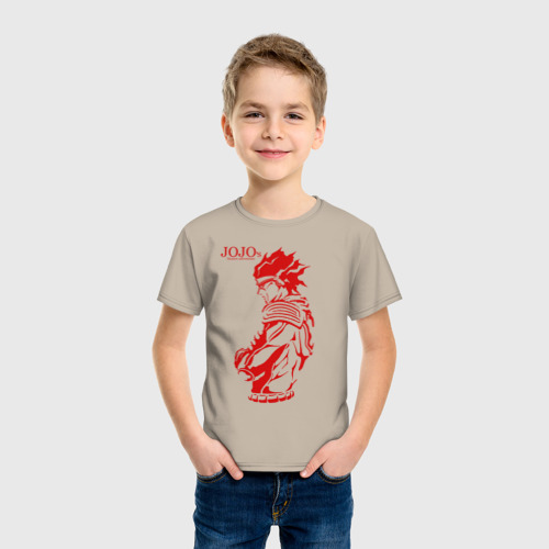 Детская футболка хлопок Профиль Джо Джо, цвет миндальный - фото 3