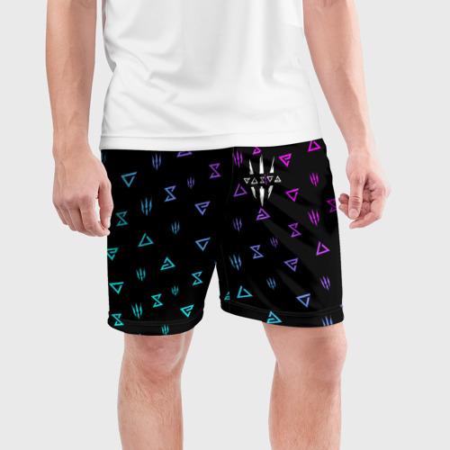 Мужские шорты спортивные с принтом THE WITCHER / ВЕДЬМАК, фото на моделе #1