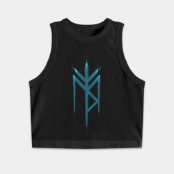 Женская укороченная майка-топ хлопок Руны