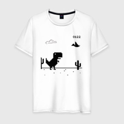 Мужская футболка хлопок Google динозавр Poki