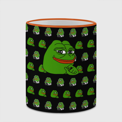 Кружка с полной запечаткой Frog Pepe, цвет Кант оранжевый - фото 4