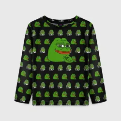 Детский лонгслив 3D Frog Pepe
