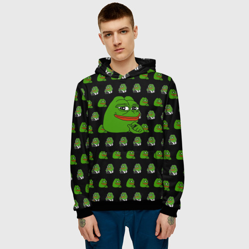 Мужская толстовка 3D Frog Pepe, цвет черный - фото 3